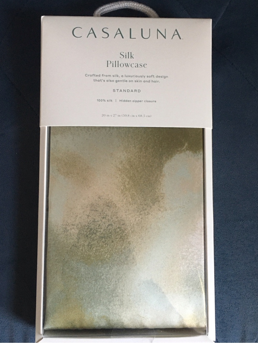 NIB Target Casaluna Silk Pillowcases with eye mask in Green Watercolor - Picture 8 of 13